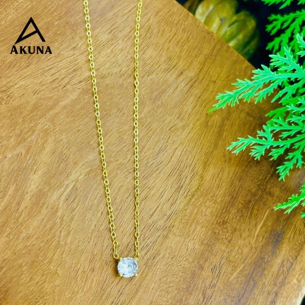 Elegant Minimal Stone Pendant Chain for Women