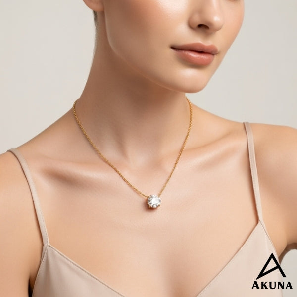 Elegant Minimal Stone Pendant Chain for Women