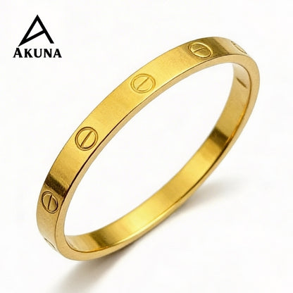 Akuna Cartier Lux Gold-Plated Stainless Steel Kada Bracelet