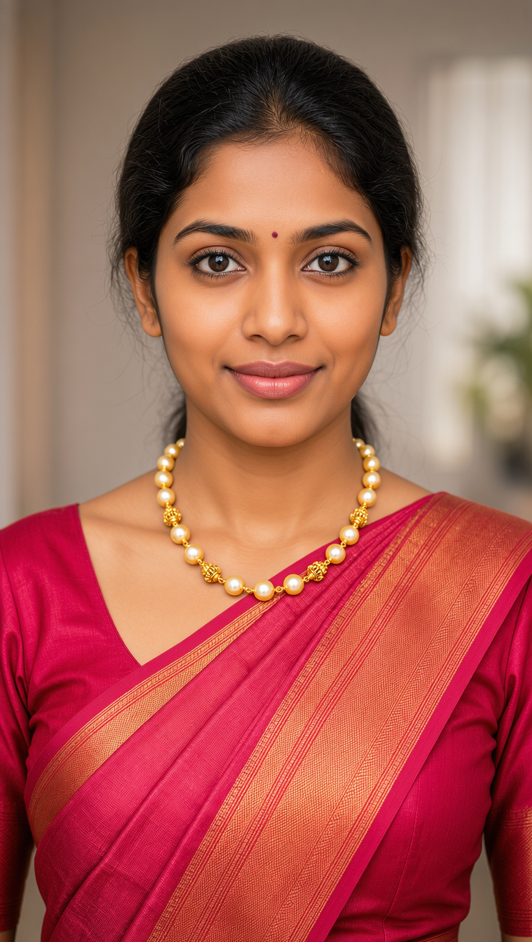 Akuna Premium Pearl Mala Necklace | Semi-Precious Pearls & Gold Designer Beads