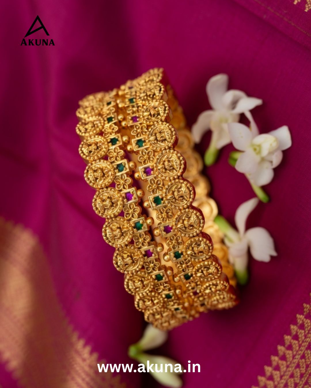 Akuna Handcrafted Lakshmi Kasu Kada – Classic Bridal Collection