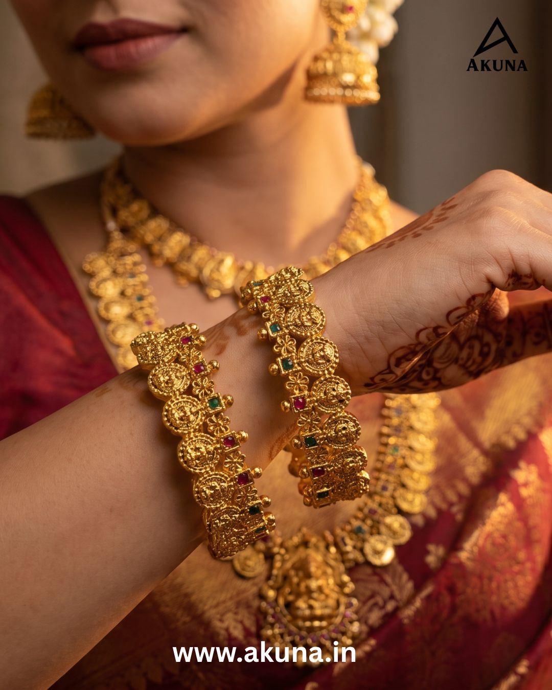 Akuna Handcrafted Lakshmi Kasu Kada – Classic Bridal Collection